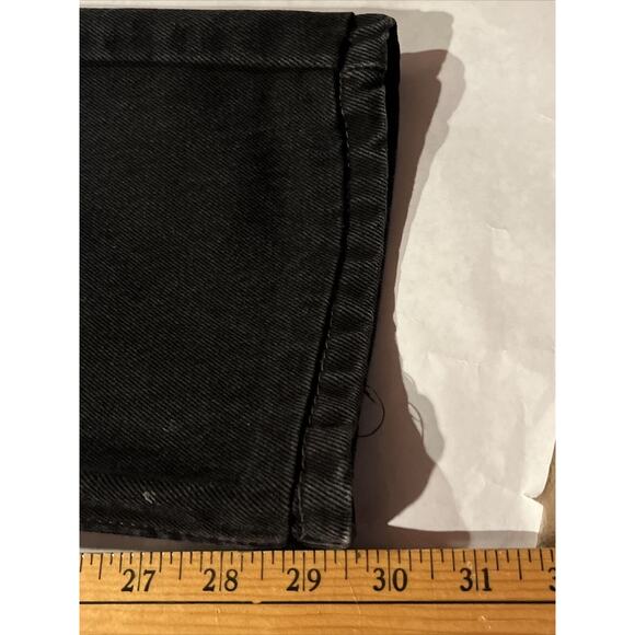 Levis 505 Jeans Mens 38x32 Regular Fit Straight Denim 100% Cotton Black Y2k EUC - Picture 6 of 10